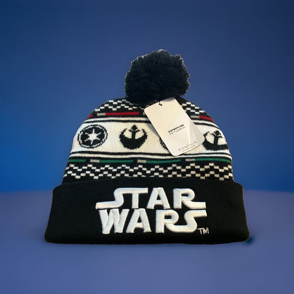 New Disney Star Wars BLACK Hat Beanie Empire Rebels ONE SIZE fits all